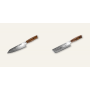AKCE 1+1 Kiritsuke (mistr-šéf, santoku) nůž Seburo SUBAJA Damascus 180mm + Nakiri nůž Seburo SUBAJA Damascus 175mm